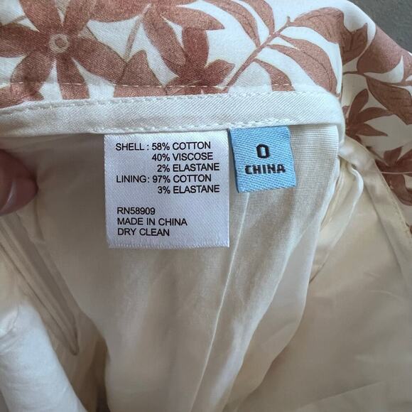 Antonio Melani Women's Beige Floral Print High Waisted Skirts Boho Chic Size 0 - Picture 5 of 5